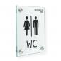 Preview: Tuerschild VITRUM B aus Glas fuer Buero Vitrum B 130 170 mm